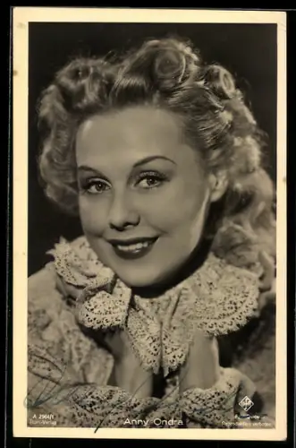 AK Anny Ondra, Portrait, Autograph