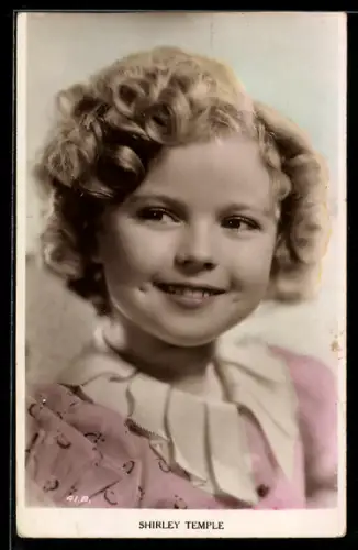 AK Schauspielerin Shirley Temple mit blonden Haaren