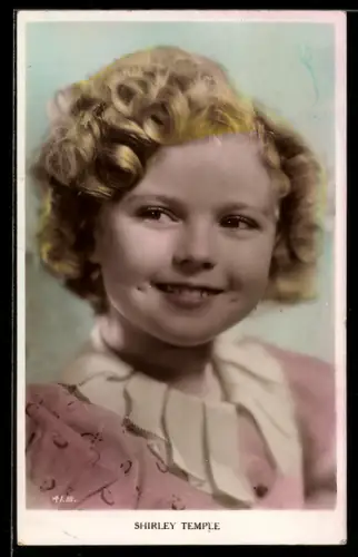 AK Schauspielerin Shirley Temple mit blonden Locken