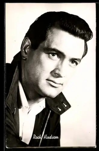 AK Rock Hudson mit Brillantine im Haar, Portrait
