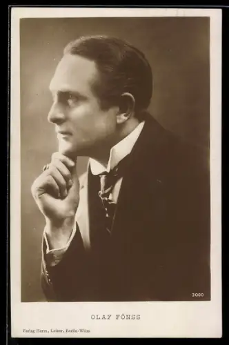 AK Schauspieler Olaf Fönss, Portrait im Profil