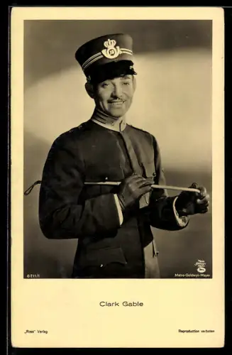 AK Schauspieler Clark Gable in Uniform