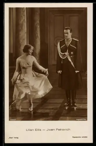AK Schauspielerin Lilian Ellis mit Schauspieler Iwan Petrovich