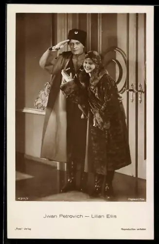 AK Schauspieler Iwan Petrovich und Lilian Ellis in einer Szene