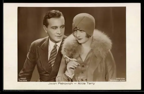 AK Schauspieler Iwan Petrovich und Schauspieler-Kollege Alice Terry