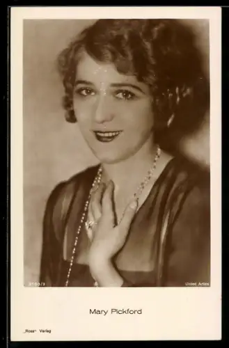 AK Schauspielerin Mary Pickford lächelt
