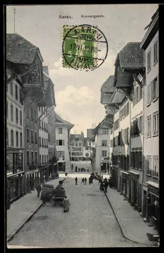 AK Aarau, In der Kronengasse, Buchdruckerei
