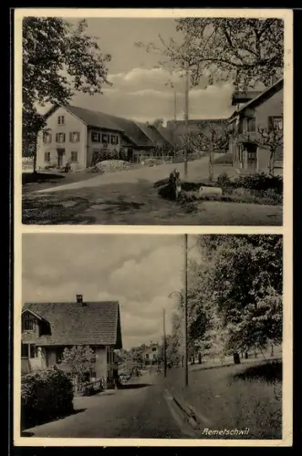 AK Remetschwil, Blick in den Ort, Strassenpartie