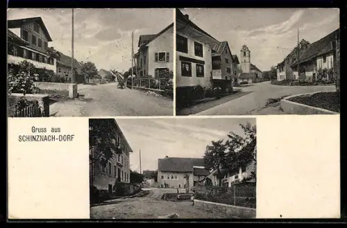 AK Schinznach-Dorf, Ortspartien mit Brunnen