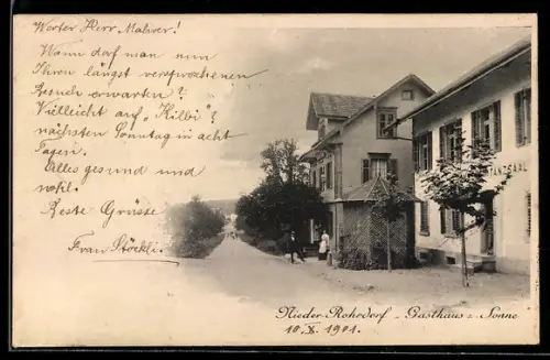 AK Nieder-Rohrdorf, Gasthaus zur Sonne mit Tanzsaal