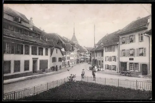 AK Aarau /Rain, Strassenpartie mit Geschäft