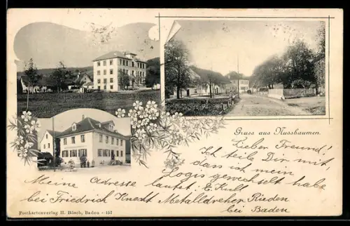 AK Nussbaumen /AG, Gasthof und Strassenpartie