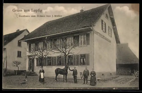 AK Lupfig, Gasthaus zum Ochsen von J. Müller