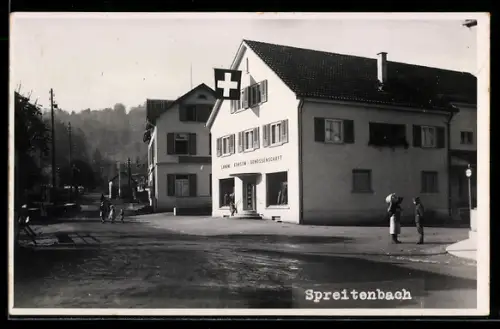 AK Spreitenbach, Landw. Konsum-Genossenschaft mit Strassenpartie