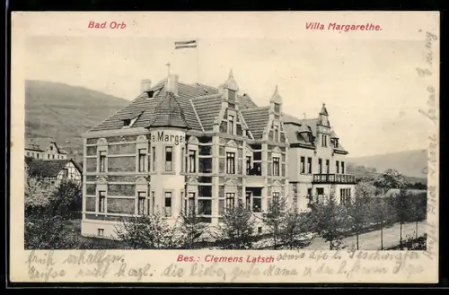 AK Bad Orb, Hotel Villa Margarethe, Bes. Clemens Latsch