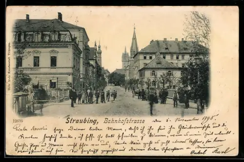 AK Straubing, Blick in die Bahnhofstrasse