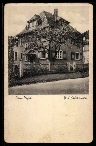 AK Bad Salzhausen, Hotel Haus Vogel in der Kurstrasse 13