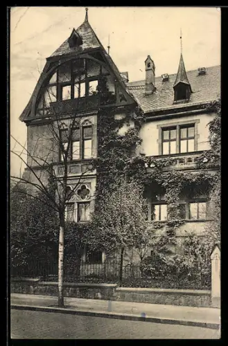 AK Worms, Ansicht der Villa Schaum