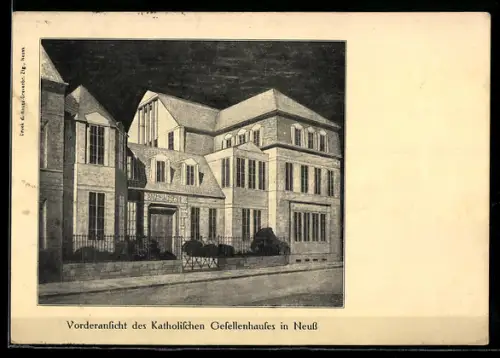 AK Neuss, Vorderansicht des Katholischen Gesellenhauses