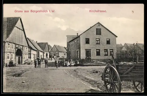 AK Borgentreich i. W., Blick in die Kirchstrasse