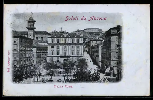 AK Ancona, Blick auf die Piazza Roma
