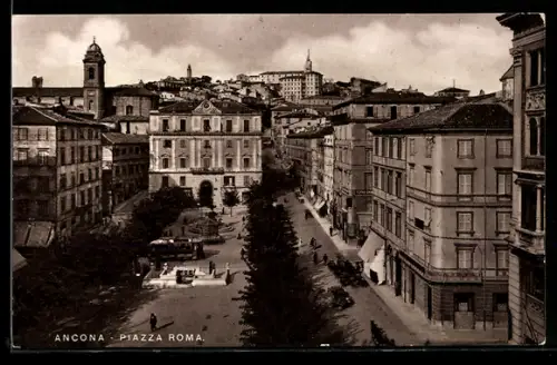 AK Ancona, Piazza Roma con vista sul centro storico