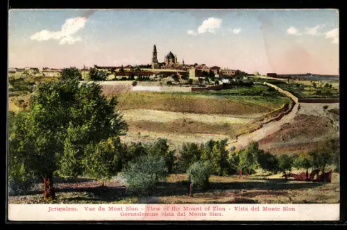 AK Jerusalem, View of the Mount of Zion