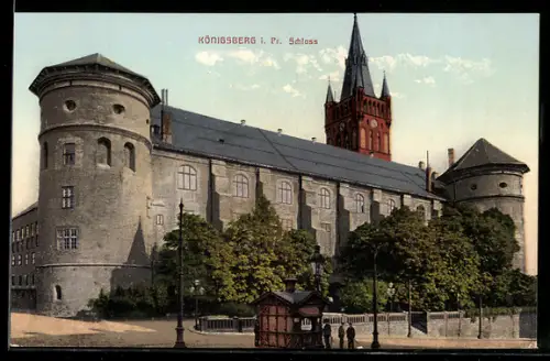 AK Königsberg i. Ostpr., Partie vor dem Schloss