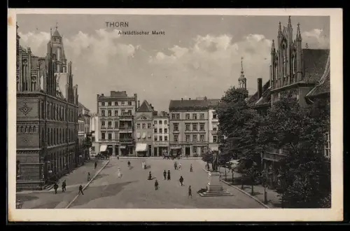 AK Thorn / Torun, Blick auf den Alstädter Markt