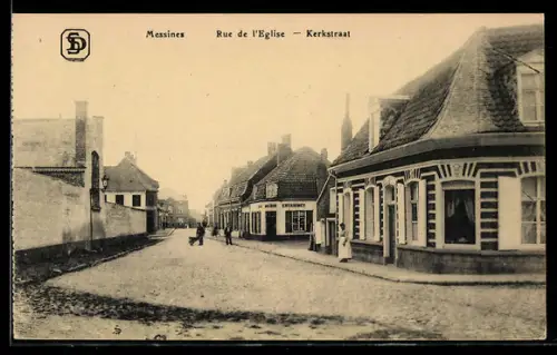 AK Messines, Rue de l`Eglise, Geschäfte