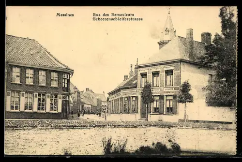 AK Messines, Rue des Remouleurs, Strassenpartie