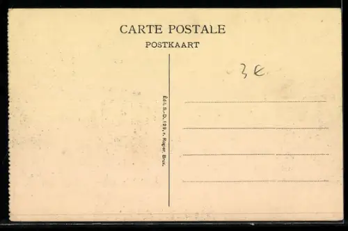 AK Messines, Rue des Remouleurs, Strassenpartie