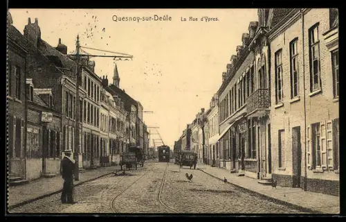 AK Quesnoy-sur-Deule, La Rue d'Ypres