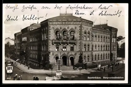 AK Saarbrücken, Blick zur Bergwerksdirektion