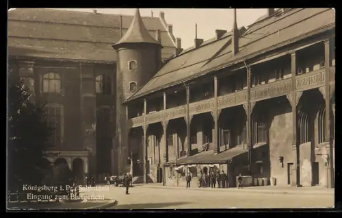 AK Königsberg, Eingang zum Gasthof Blutgericht im Schlosshof