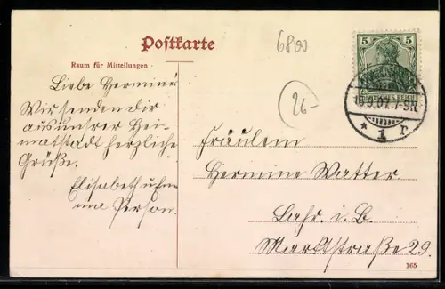 AK Mannheim, Rheinbrücke mit Strassenbahnen