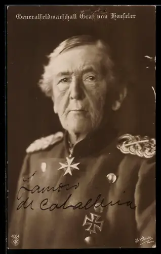 AK Generalfeldmarschall Graf von Haeseler im Portrait
