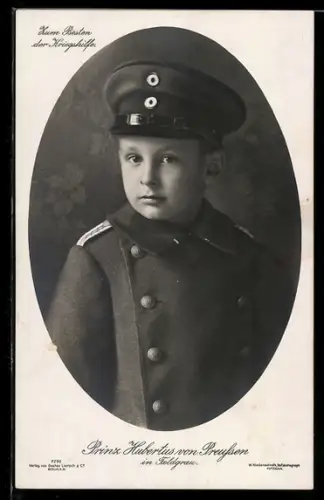 AK Prinz Hubertus von Preussen in Feldgrau