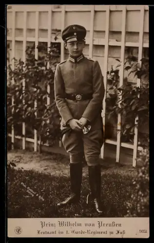 AK Leutnant im 1. Garde-Regiment zu Fuss, Prinz Wilhelm von Preussen