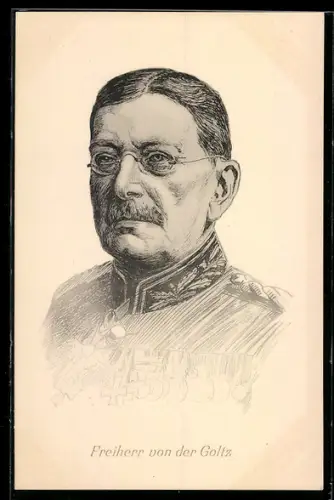 AK Heerführer Freiherr von der Goltz in Uniform