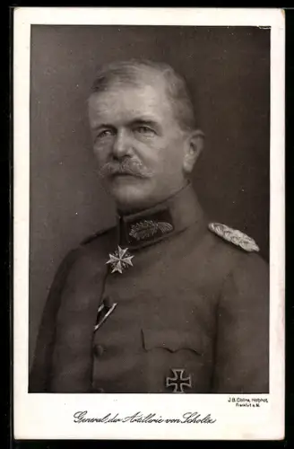 AK Portrait des Generals der Artillerie von Scholtz in Uniform