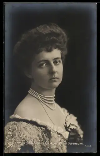 AK Herzogin Sophie Charlotte von Oldenburg, Portrait