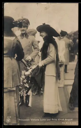 AK Prinzessin Viktoria Luise und Ernst August Herzog von Braunschweig