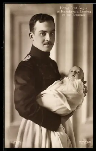 AK Ernst August Herzog von Braunschweig und Lüneburg mit dem Erbprinzen