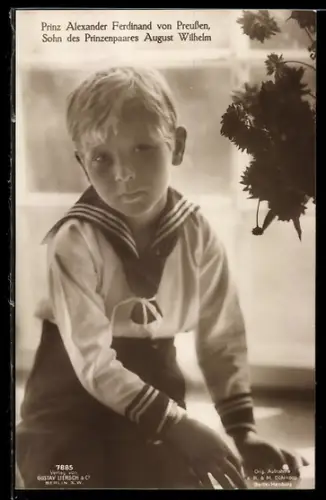 AK Prinz Alexander Ferdinand, Sohn des Prinzenpaares August Wilhelm von Preussen