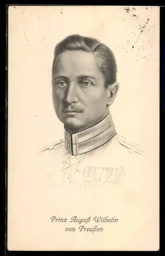 AK Portrait von Prinz August Wilhelm von Preussen