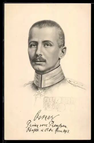 AK Portrait Prinz Oskar von Preussen