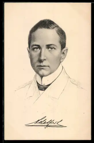 Künstler-AK Prinz Adalbert von Preussen, Portrait
