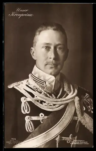 AK Portrait von Kronprinz Wilhelm von Preussen in Uniform