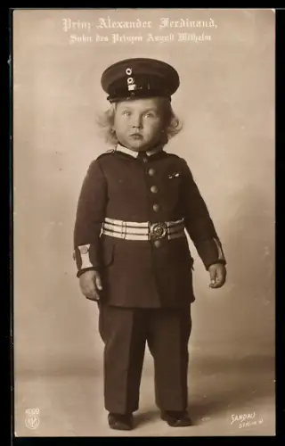 AK Prinz Alexander Ferdinand als Junge in Uniform